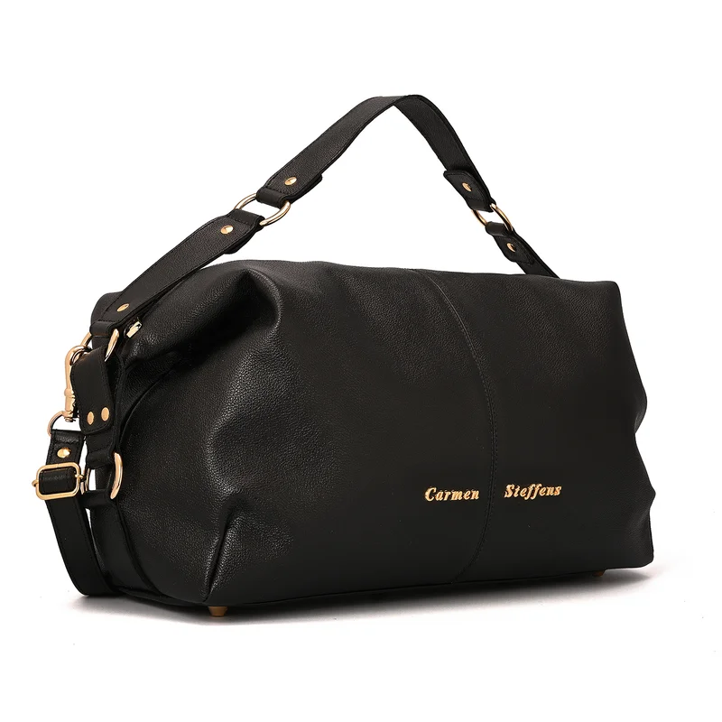 Carmen Steffens Black Slouch Shoulder Bag